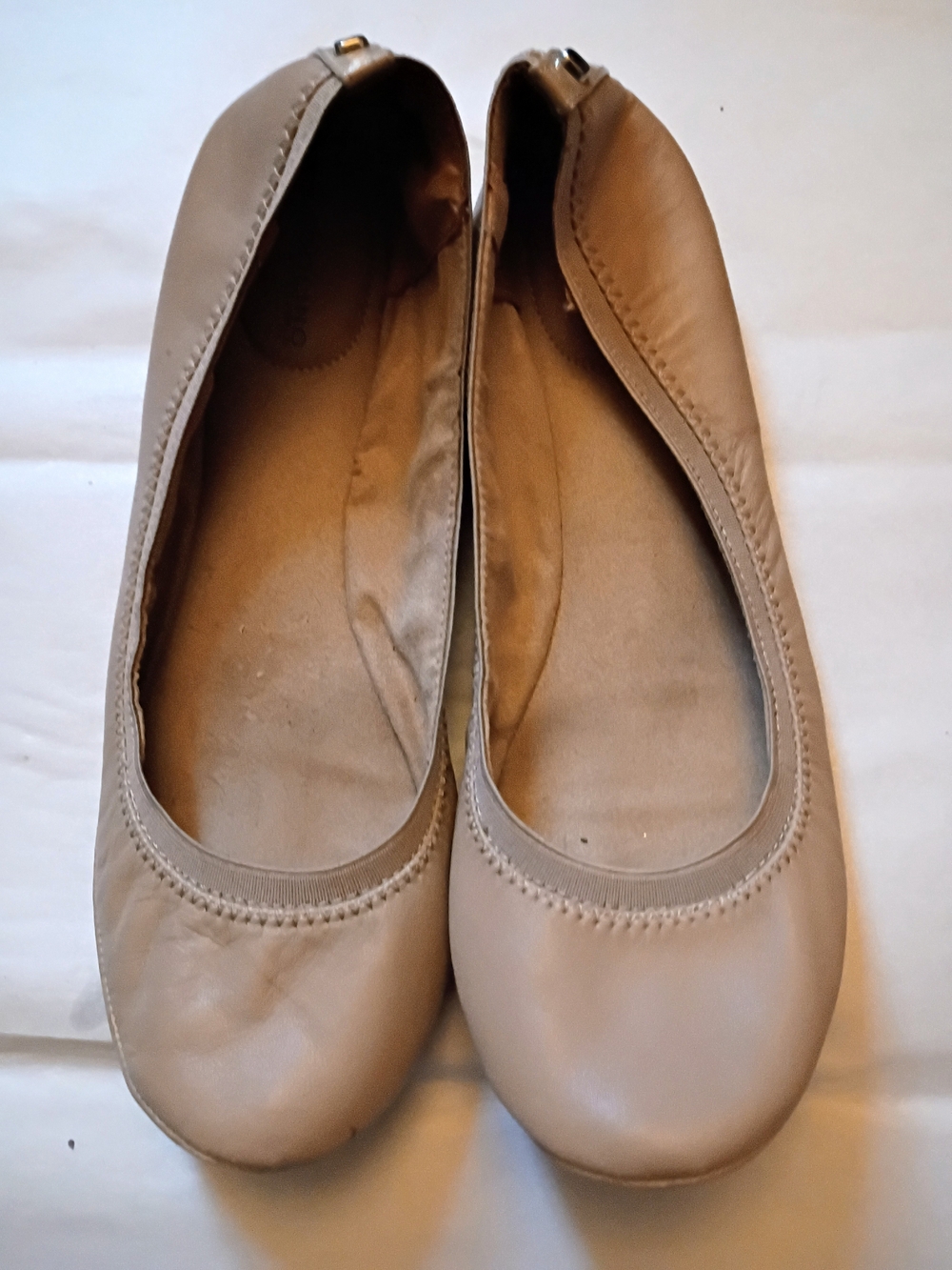 Bandolino Beige Ballet Flats - Neutral Slip-On Loafers Size 10 M
